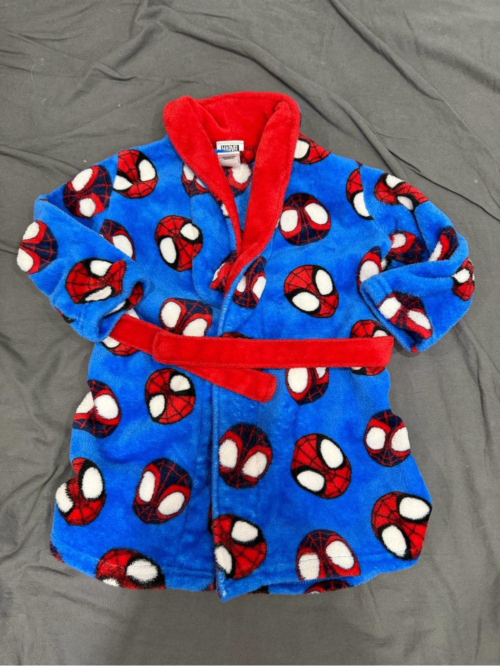 Marvel Kids Blue & Red Spider-Man Plush Fleece Robe